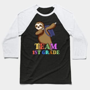 Sloth Team Sixth 1st Grade Back To School Teacher Student Baseball T-Shirt